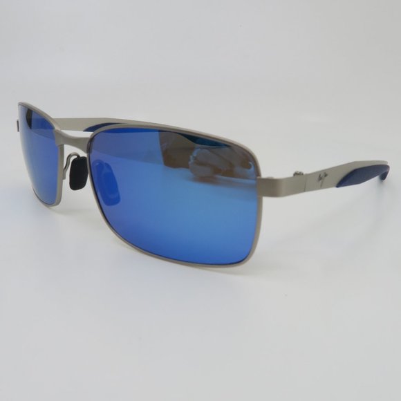 Maui Jim Shoal MJ797-17M Chrome/Blue Plus2 Polarized Sunglasses with Defects - Picture 4 of 8